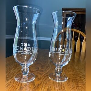 Hurricane Glasses from The Sun Dial Restaurant Bar & View in Atlanta